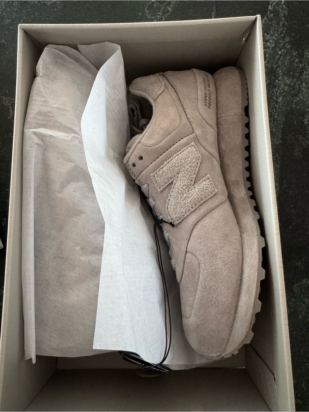 New Balance 574 Ghost - Light Grey Suede Sneaker